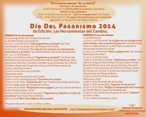 Programa del Dia del Paganisme 2014
