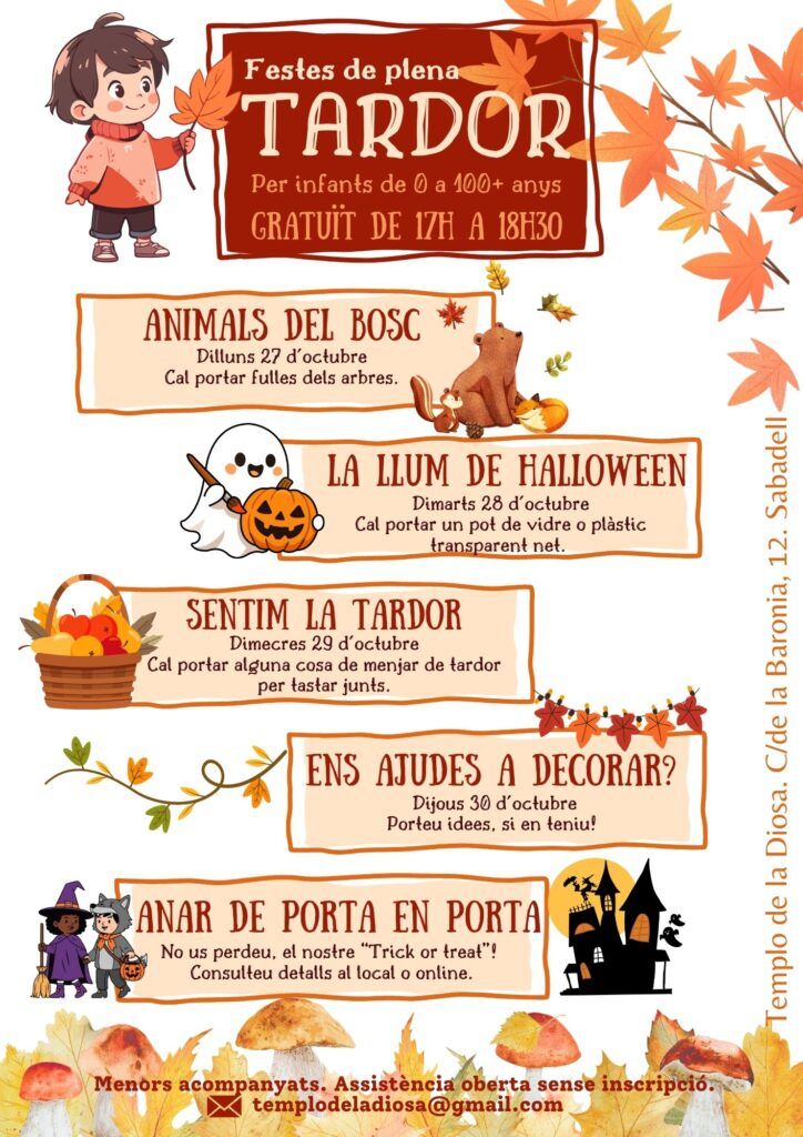 Festes de plena Tardor -del 27 al 31 d’octubre-